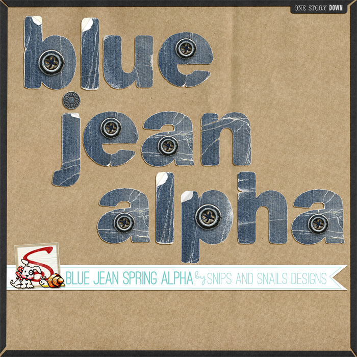 Blue Jean Spring Alpha by Snips and Snails Designs