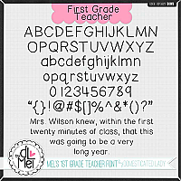 Mel's First Grade Teacher Font