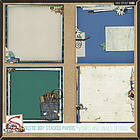 Rustic Boy Stacked Papers by Snips and Snails Designs