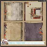Fading Fall Stacked Papers by Snips and Snails Designs