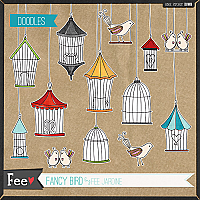 Fancy Bird - Doodles