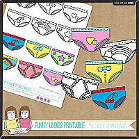 Funny Undies Printable Elements
