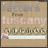 Letters from Tuscany Alphas by Snips and Snails Designs