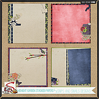 Midnight Garden Stacked Papers by Snips and Snails Designs