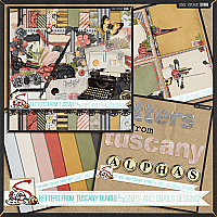 Letters from Tuscany Bundle by Snips and Snails Designs 