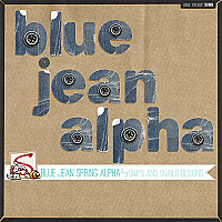 Blue Jean Spring Alpha by Snips and Snails Designs