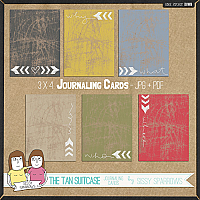 The Tan Suitcase - Journaling Cards