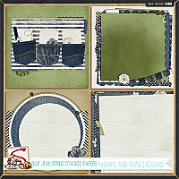 Blue Jean Spring Stacked Papers by Snips and Snails Designs
