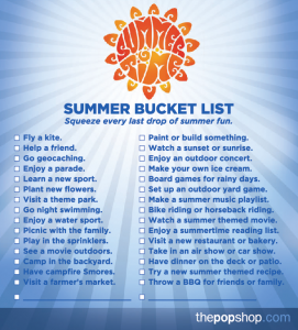 Printable bucket list